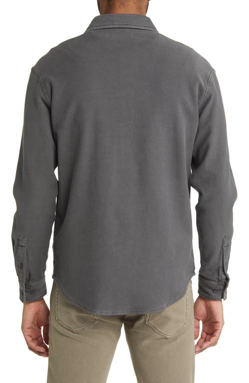 The Normal Brand Tailored Terry Shirt Jacket In Steel