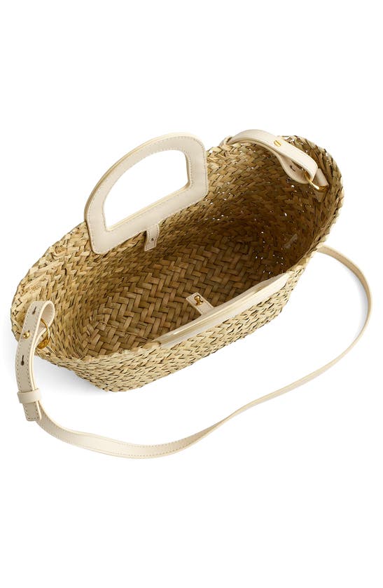 Shop Madewell Mini Woven Seagrass Crossbody Basket Bag In Alabaster Multi