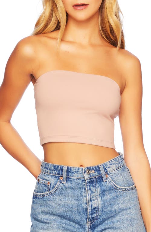 Shop Susana Monaco Core Crop Tube Top In Brioche