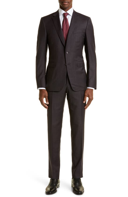 CANALI MILANO SHADOW PLAID WOOL SUIT