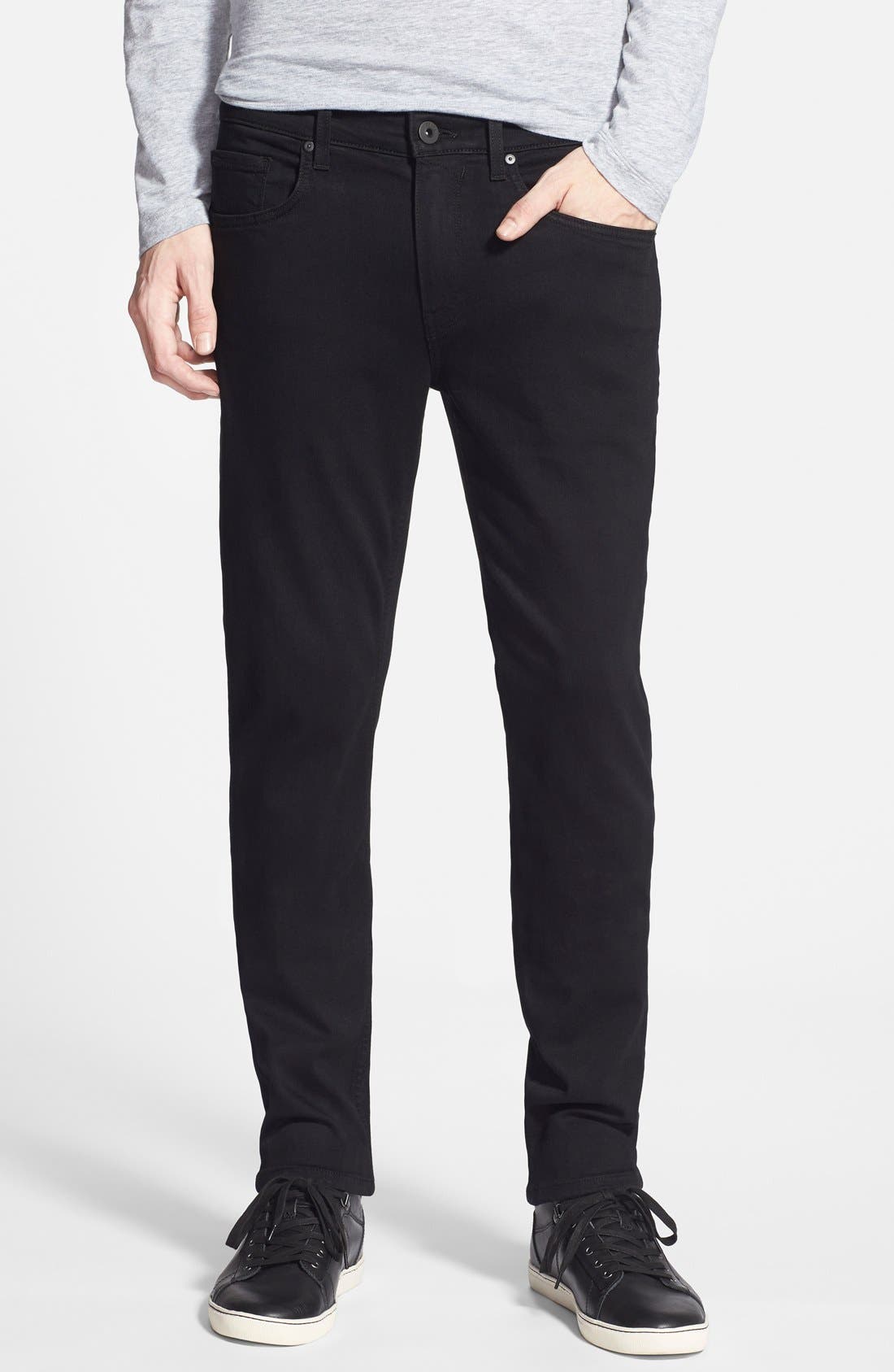 skinny fit black pants