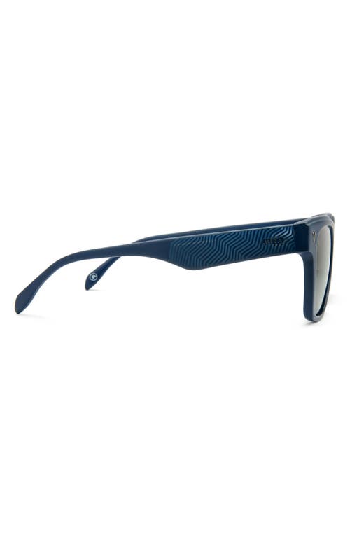 Shop Mita Sustainable Eyewear The Wave 50mm Square Sunglasses In Matte Dk. Blue/smoke