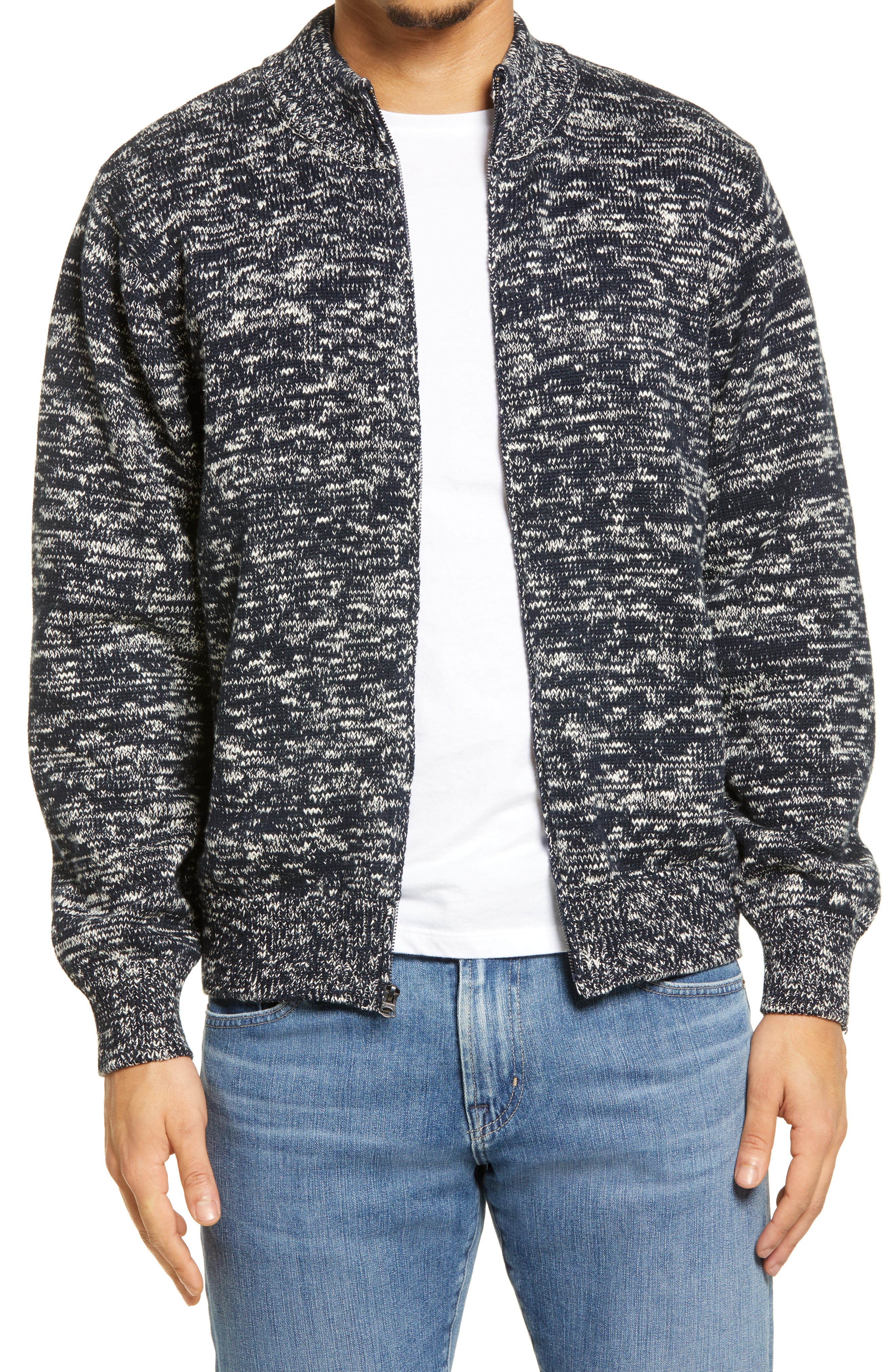 schott sweater jacket