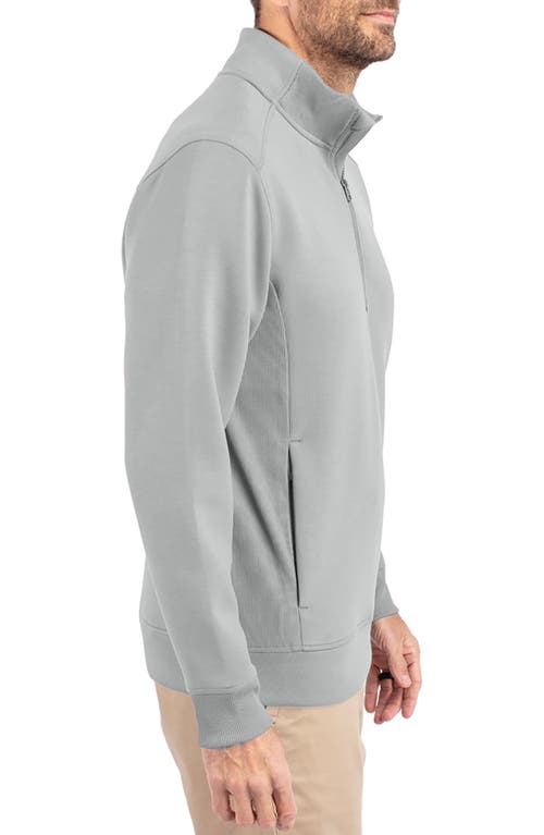 CUTTER & BUCK CUTTER & BUCK ROAM WATER REPELLENT KNIT QUARTER ZIP PULLOVER 