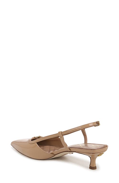 Shop Sam Edelman Toni Slingback Pointed Toe Kitten Heel Pump In Golden Sand