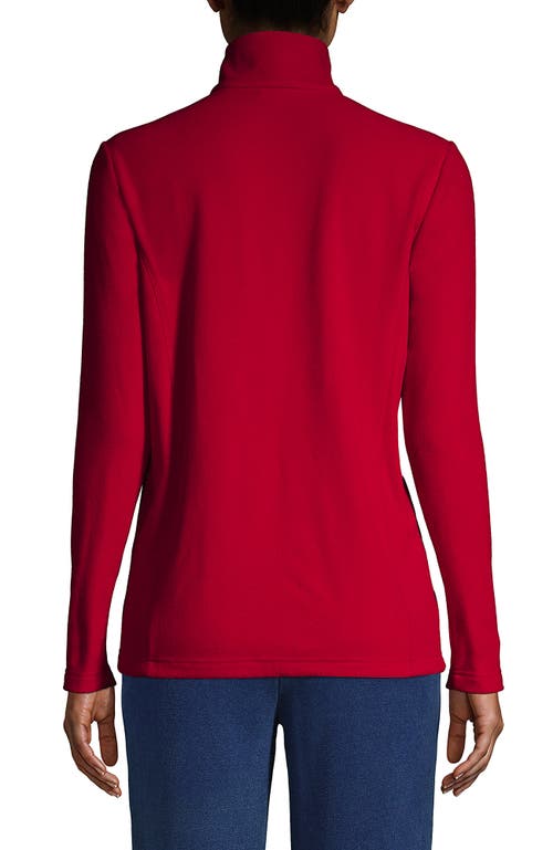 Shop Lands' End Anyweather Fleece Quarter Zip Pullover In Rich Red