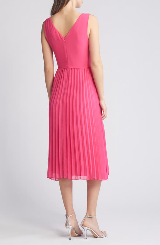 Sam Edelman Pleated Skirt Sleeveless Dress In Pretty Pink