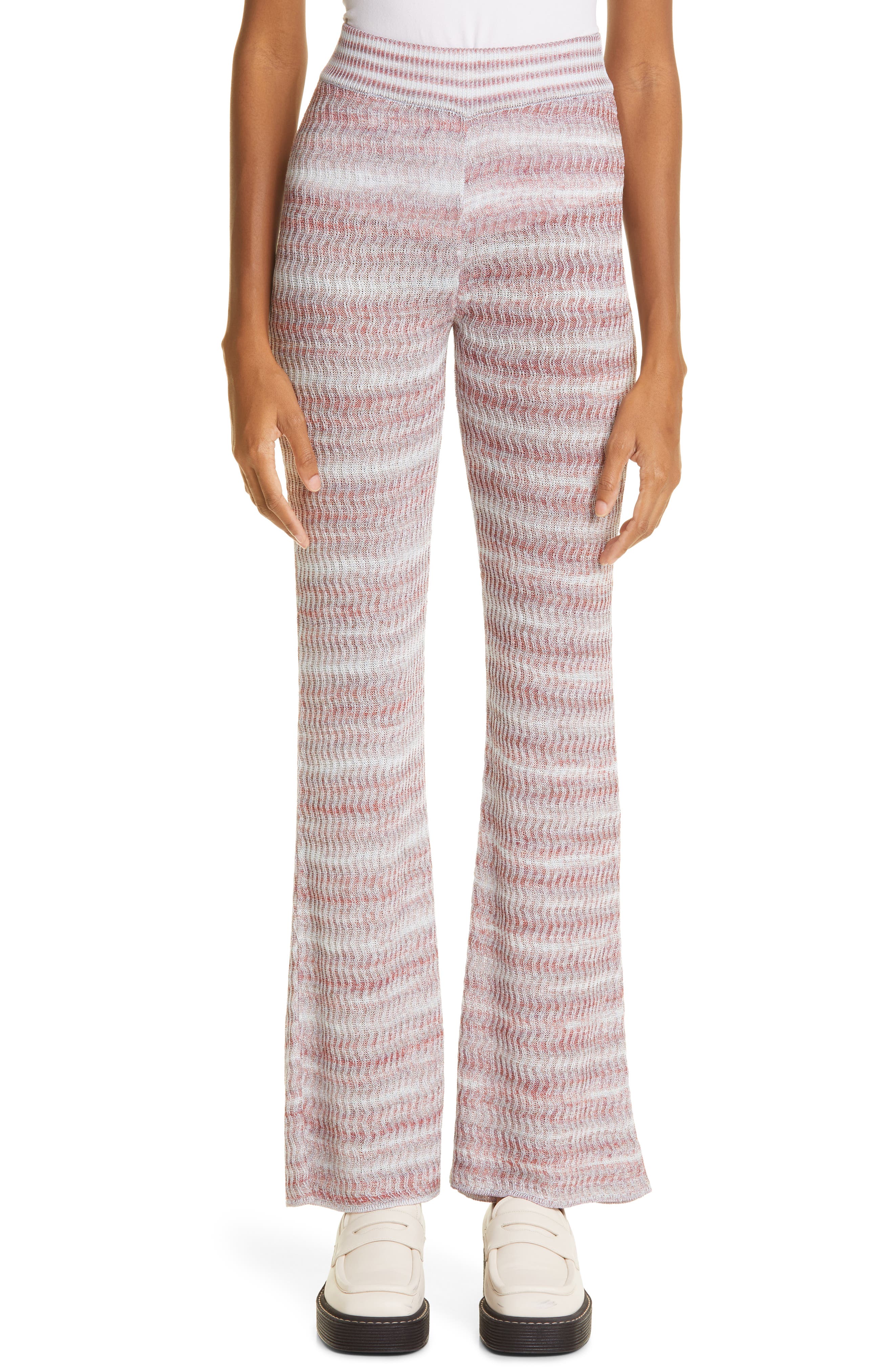 Eckhaus Latta Mirage Wave Knit Pull-On Pants in Oasis at Nordstrom
