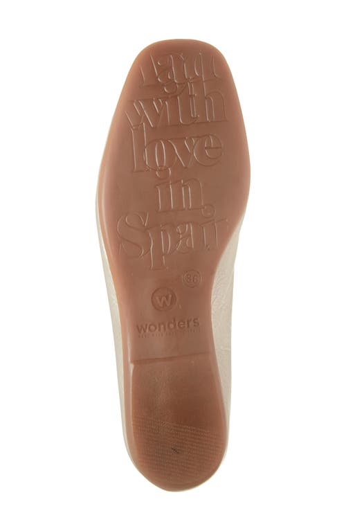Wonders Ballet Flat In Soft Gold Metallic