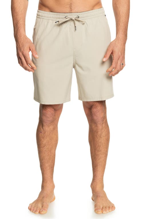 Quiksilver Taxer Amphibian 18 Water Repellent Recycled Polyester Board Shorts in Plaza Taupe 