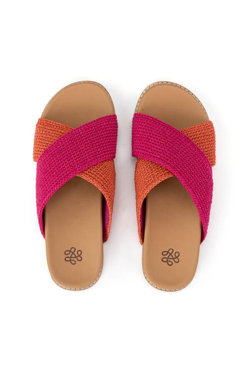 The Sak Penelope Sandal In Pinkberry Cayenne Block