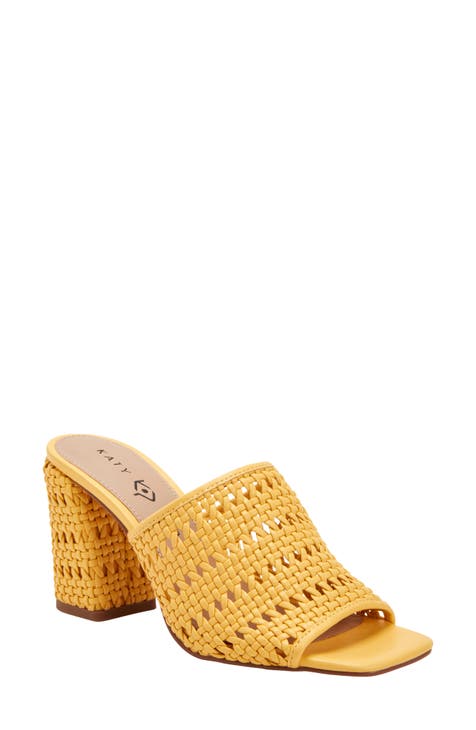 Yellow Block Heel Sandals for Women Nordstrom