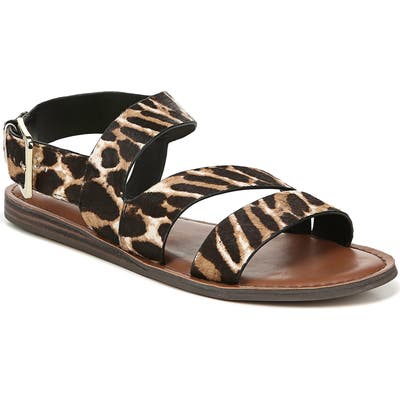 Franco Sarto Lizzie Genuine Calf Hair Sandal- Brown
