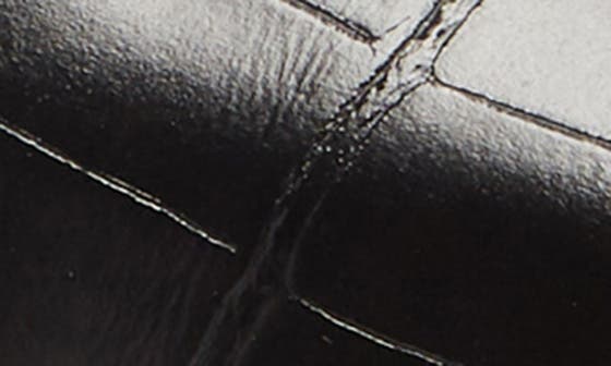 BLACK CROCO PRINT LEATHER
