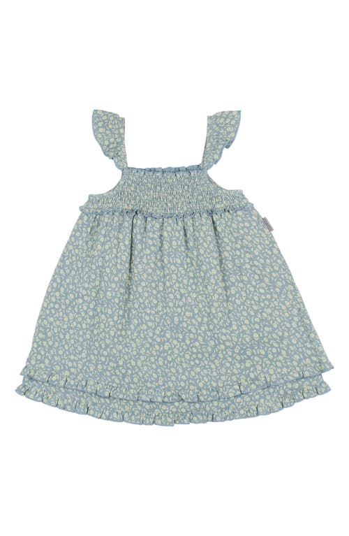 L'Ovedbaby Organic Cotton Muslin Dress in Lagoon Floral at Nordstrom, Size 12-18M