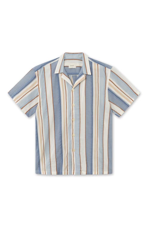 Forét Foret Peer Organic Cotton Camp Shirt In Stripe