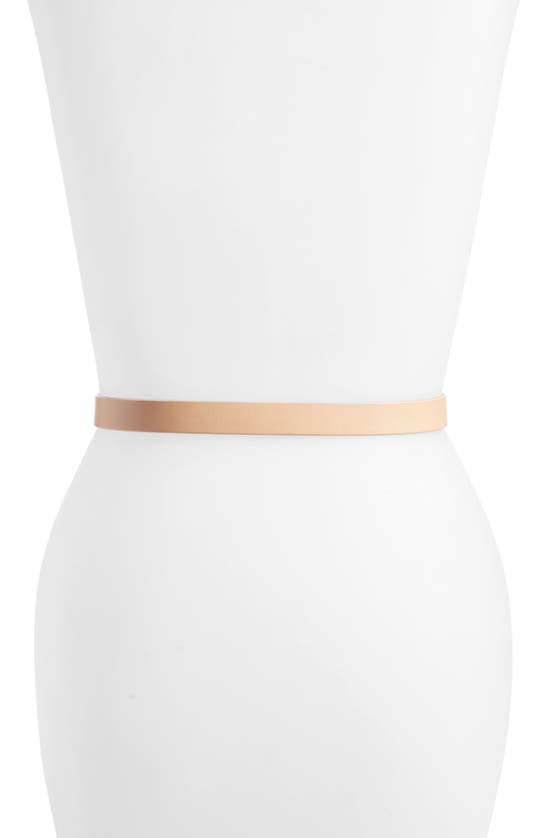 Madewell Leather Crisscross Skinny Belt In Linen