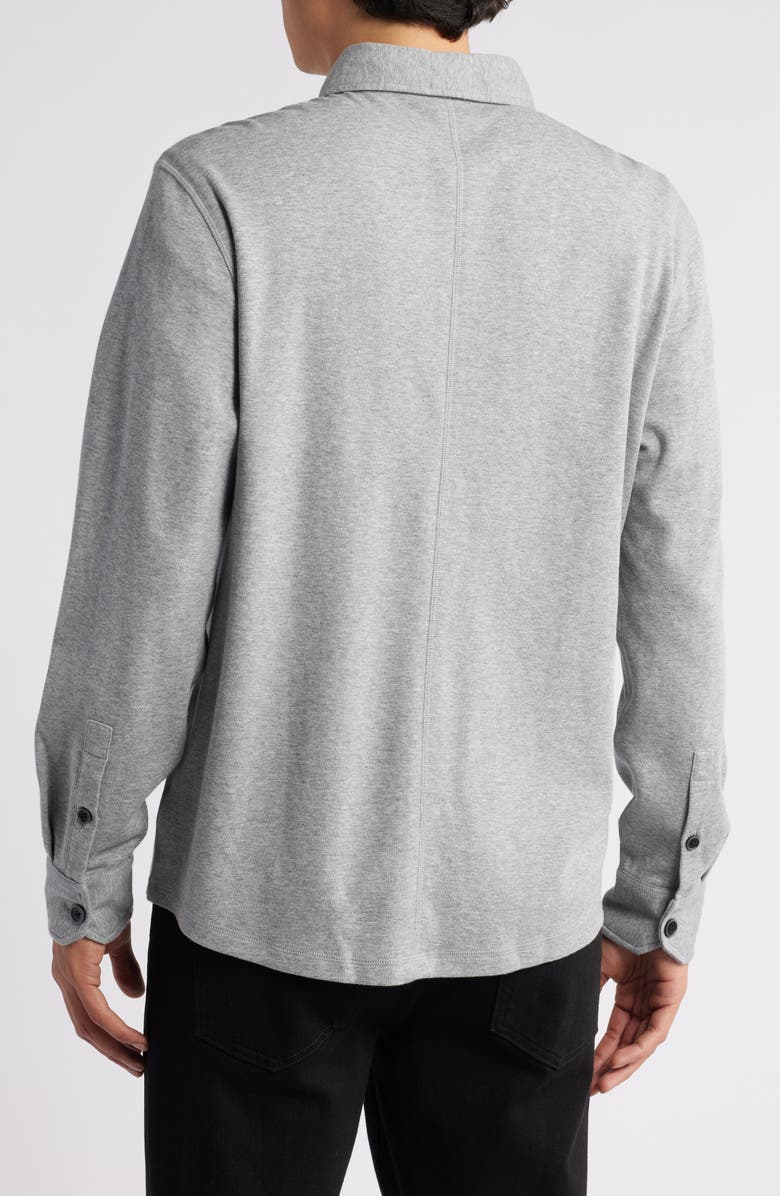 Robert Barakett Paolo Cotton Mélange Overshirt, Alternate, color, Light Grey