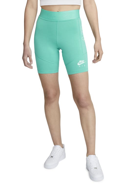 Nike Air Bike Shorts In Washed Teal/barely Green