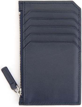 C.H.A.R.L.E.S and K.E.I.T.H Basic Top Zip Long Leather Unisex Wallet -  Black