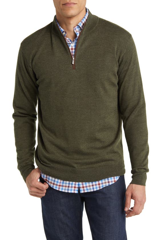 PETER MILLAR AUTUMN CREST WOOL BLEND QUARTER ZIP PULLOVER