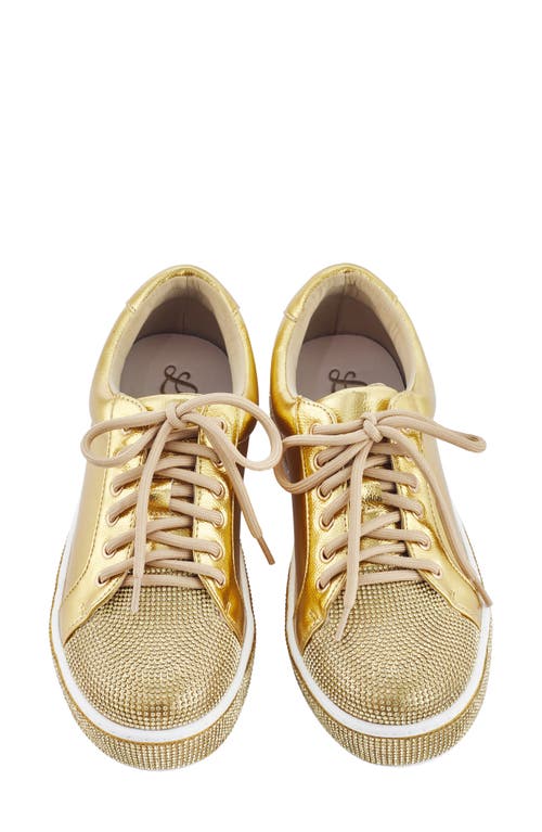 Lady Couture Legend Rhinestone Sneaker In Gold