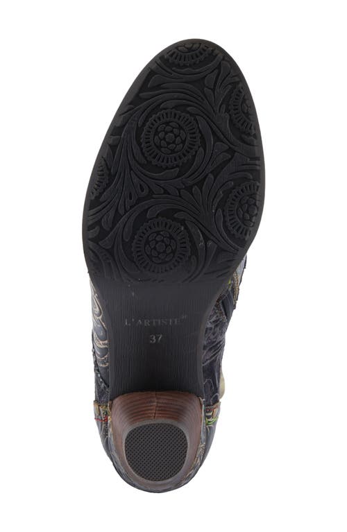 L'artiste By Spring Step Avyanna Cap Toe Bootie In Black Multi