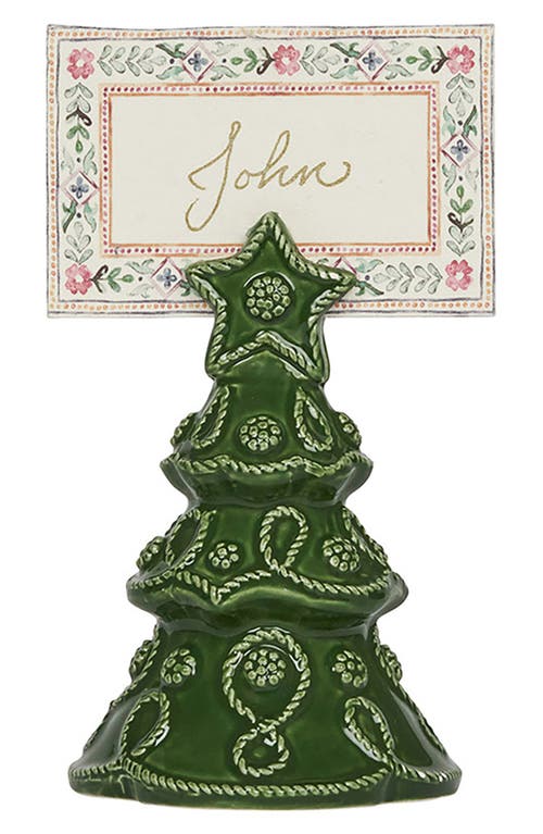 Juliska Berry And Thread North Pole Tree Place Card Holder, Set Of 4 Green In Basil