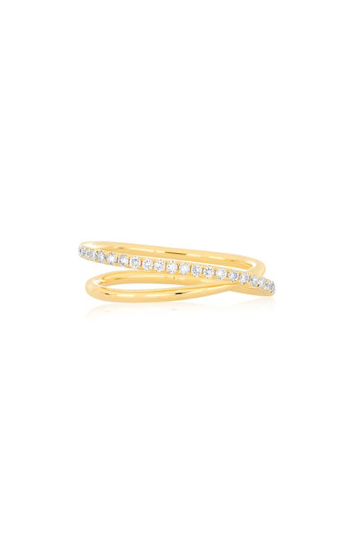 Shop Ef Collection Love You Mean It Diamond Ring In Yellow Gold/diamond