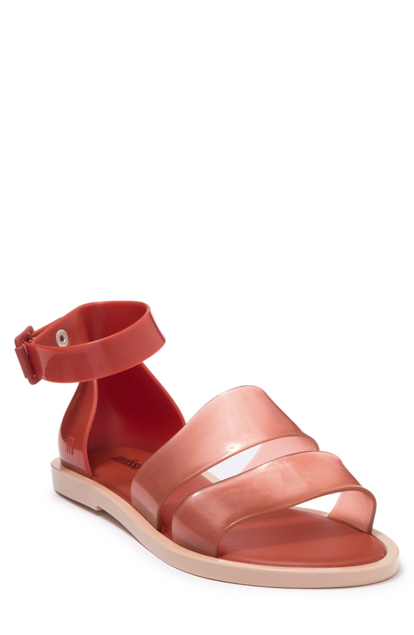 Melissa Two-tone Strap Sandal In Nude Bwn