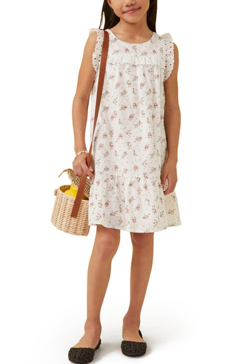 Kids' Ditsy Floral Lace Bib Dress (Big Kid)