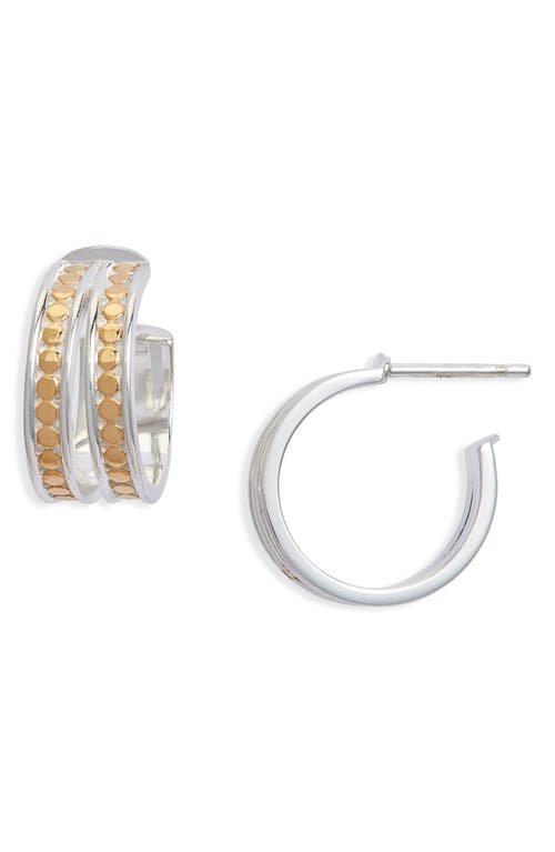 Anna Beck Split Hoop Earrings in Gold/Silver
