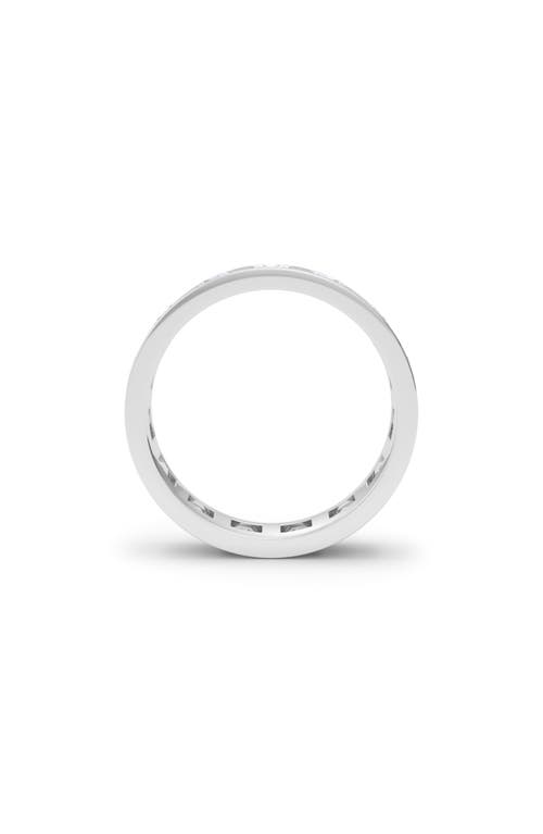 Hautecarat Asscher Cut Lab Created Diamond In The Band Ring In White Gold