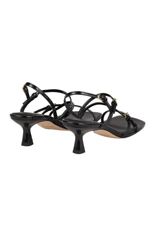 Sandro Leather Heeled Sandals In Black