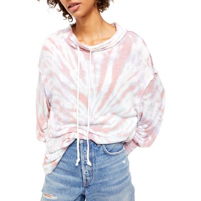 Free People Best Catch Long Sleeve Tie Dye Tee, Ivory