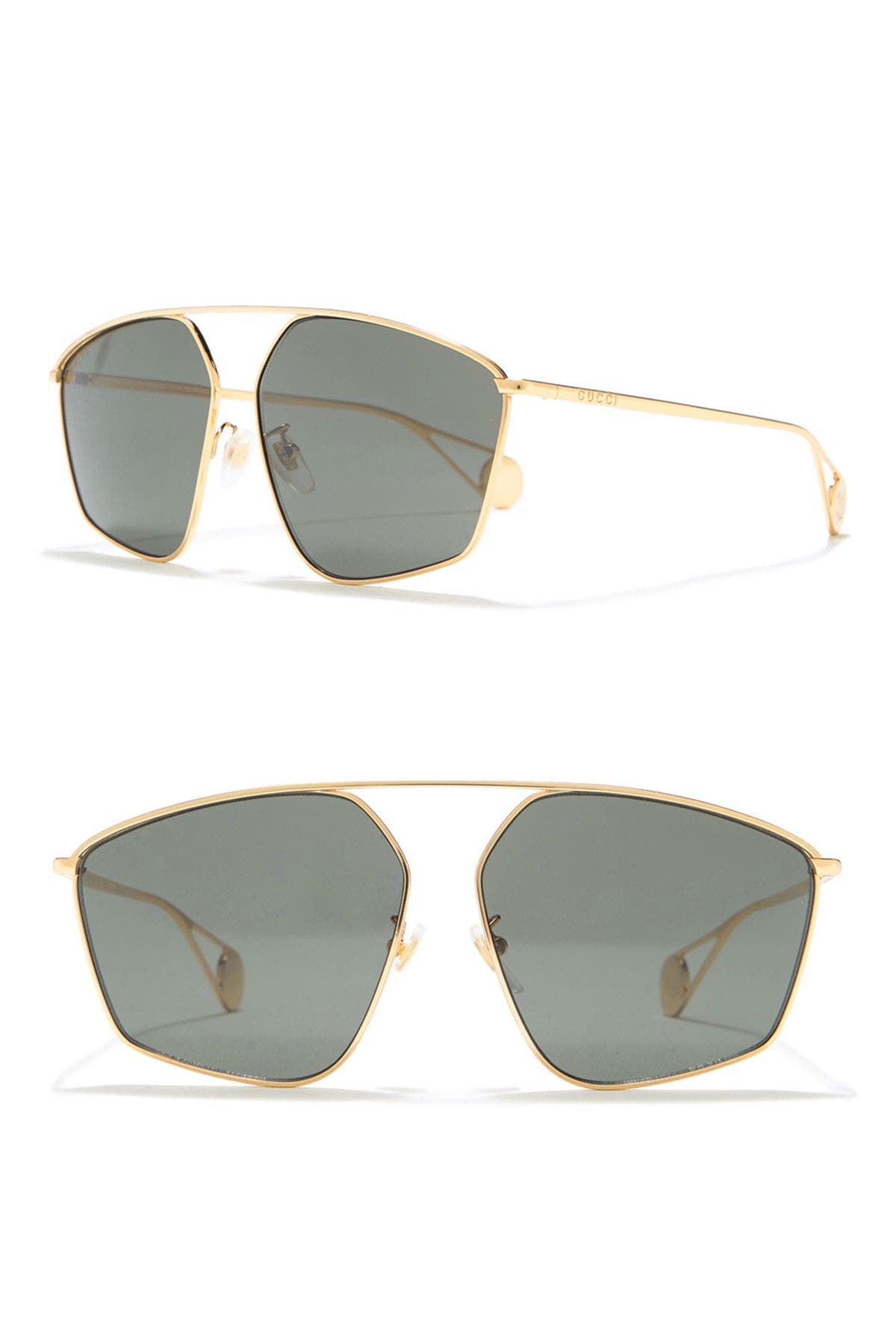 gucci modified aviator sunglasses