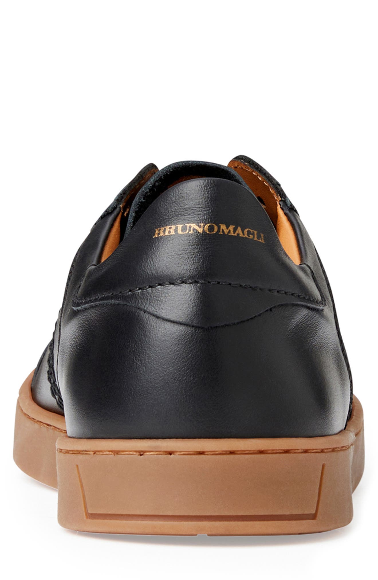 Bruno Magli Bono Sneakers Men\'s US 7.5 Black Leather Lifestyle Shoes GAL568 Bruno Magli Bono Sneaker in Black/Black | Smart Closet main image 2