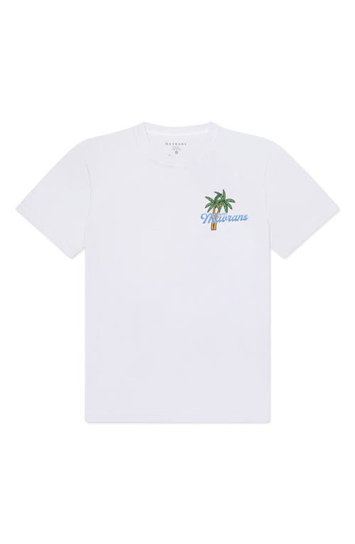 Mavrans Beverly Hills Organic Cotton Graphic T-shirt In White/pink