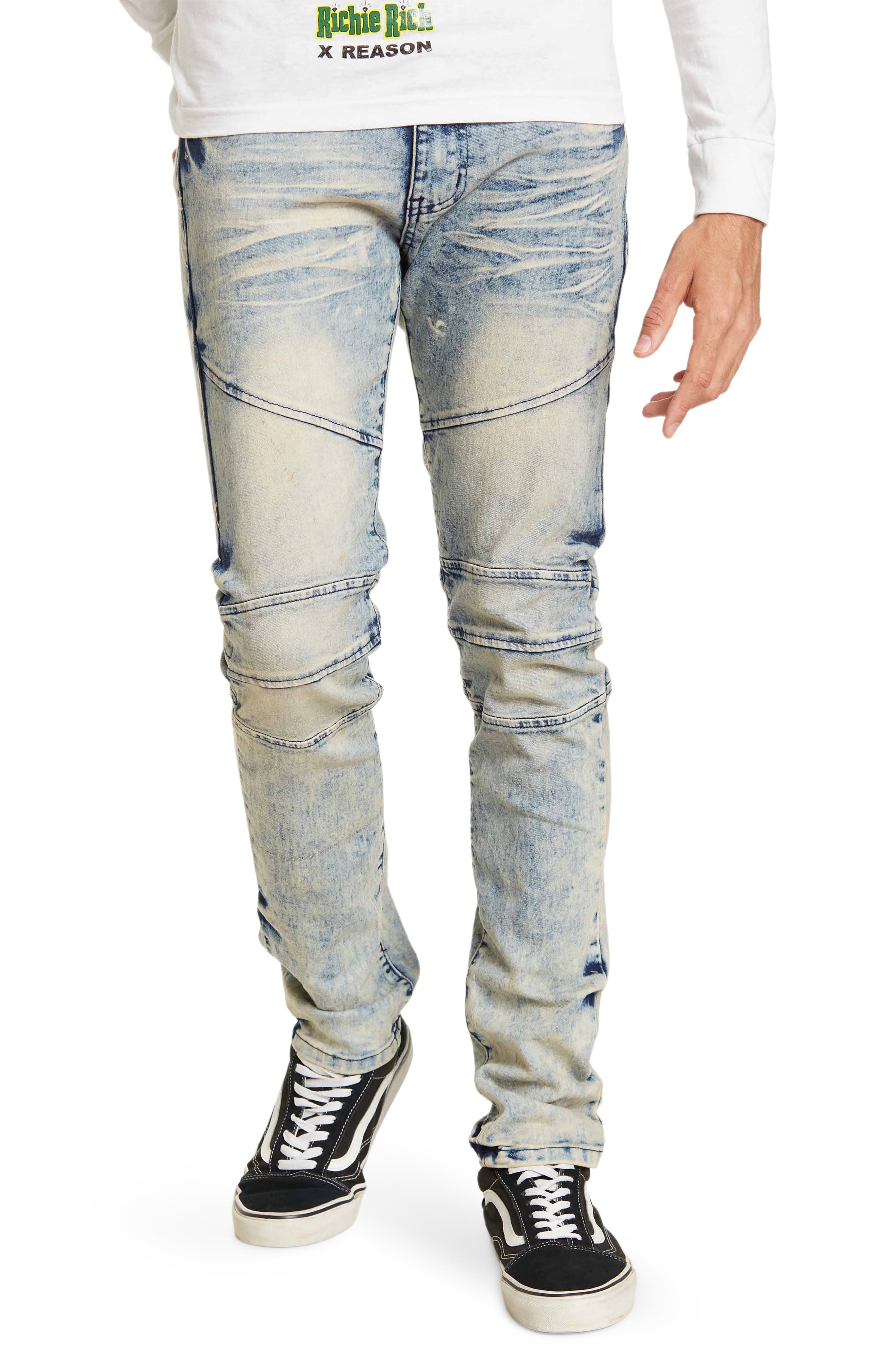 acid wash mens skinny jeans