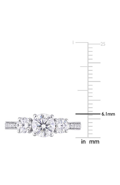 Delmar Dew Created Moissanite Ring In White/white Gold