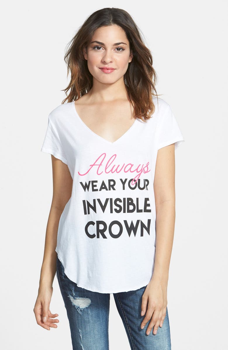 Ten Sixty Sherman 'Always Wear Your Invisible Crown' V-Neck Tee ...