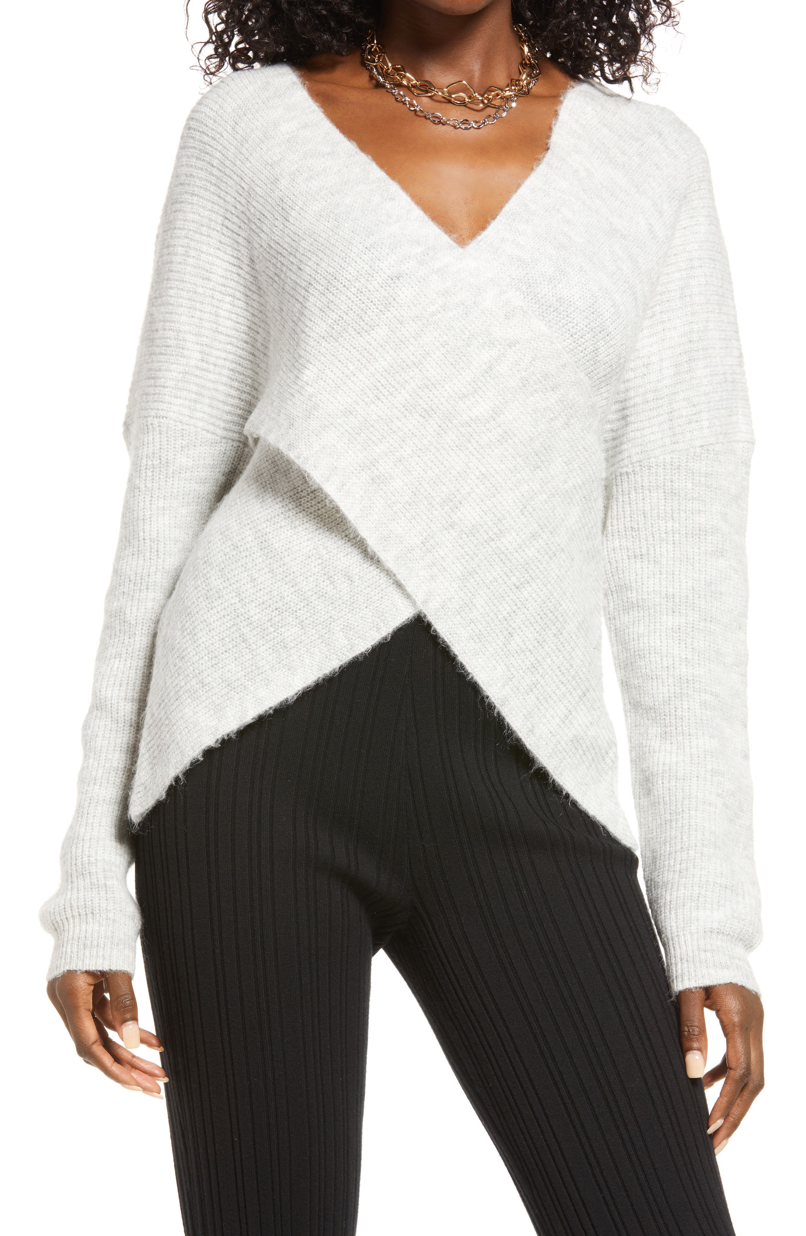 womens wrap sweater