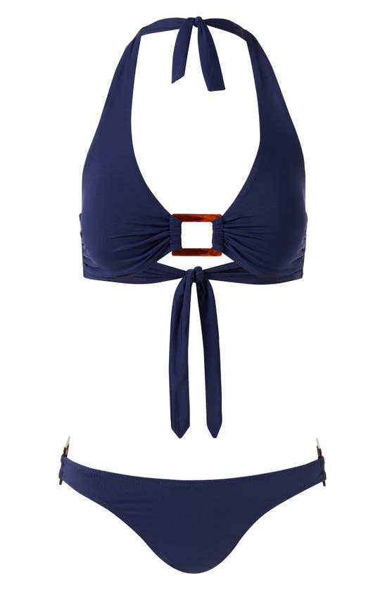 Shop Melissa Odabash Paris Bikini Top In Navy