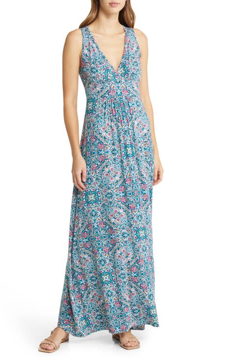 Loveappella V Neck Jersey Maxi Dress | Nordstrom