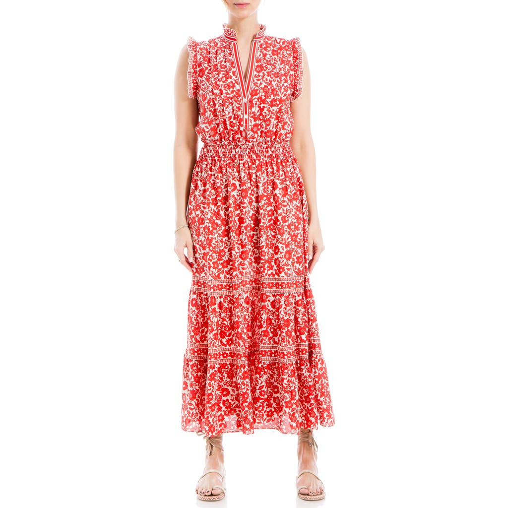 Shop Max Studio Floral Maxi Dress In Red Floral