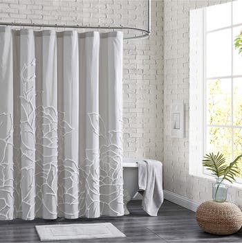 Peri Home Chenille Rose Shower Curtain | Nordstrom