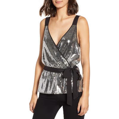 Chelsea28 Sequin Camisole, Metallic