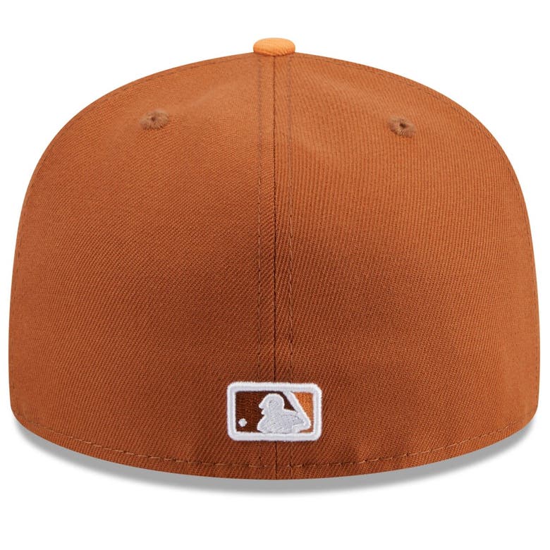 Shop New Era Brown/orange Arizona Diamondbacks Spring Color Basic Two-tone 59fifty Fitted Hat