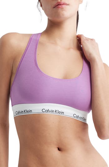 Calvin Klein Women's Reconsidered Comfort Unlined Bralette, AMBIANT  Lavendar, X-Small : : Clothing, Shoes & Accessories