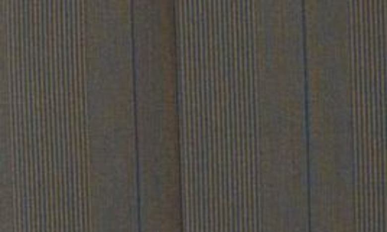 Shop Burberry Stripe Wool Trousers In Granite